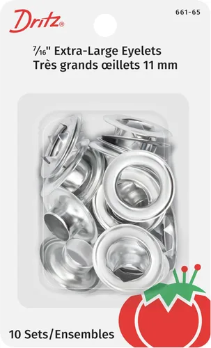 Vista 5 de Dritz 660 Kit de ojales extra grandes con herramienta, latón, 7/16 pulgadas, 10