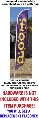 Vista 2 de Burgers Feather Banner Swooper - Letrero de bandera de repuesto, solo bandera