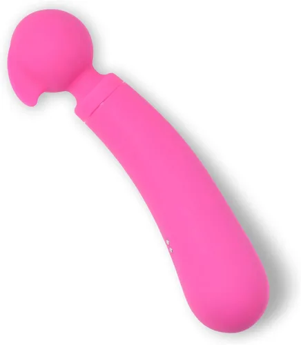 Vista 9 de Sweet Vibrations, Charmed Varita de masaje de silicona de doble acción, masajeador personal impermeable inalámbrico de mano, recargable por USB