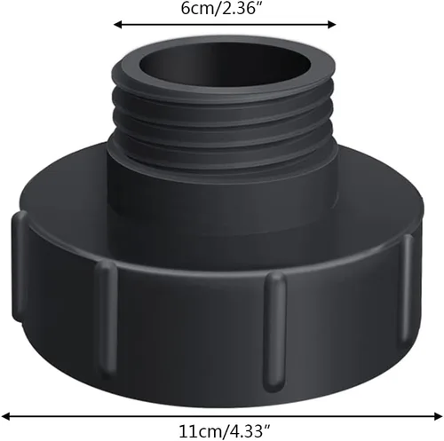 Vista 3 de Adaptador universal de 3 a 2 pulgadas IBC Tote – Conector de manguera resistente para transferencia de agua, se adapta a tanques, barriles