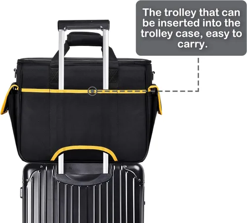 Vista 5 de CAB55 Estuche para máquina de coser - Bolsa de transporte con relleno extraíble, bolsa para máquina y accesorios