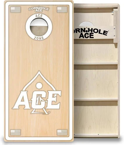 Vista 19 de CornholeAce ACE PRO Tablas de Cornhole profesionales, sin rebote, patas anchas triples, madera contrachapada de abedul báltico de 3/4 pulgadas