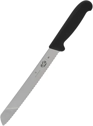 Vista 2 de Victorinox 47547 cuchillo dentado para pan con hoja de 10 1/4 pulgadas con mango de fibrox negro, Fibrox Pro, Negro