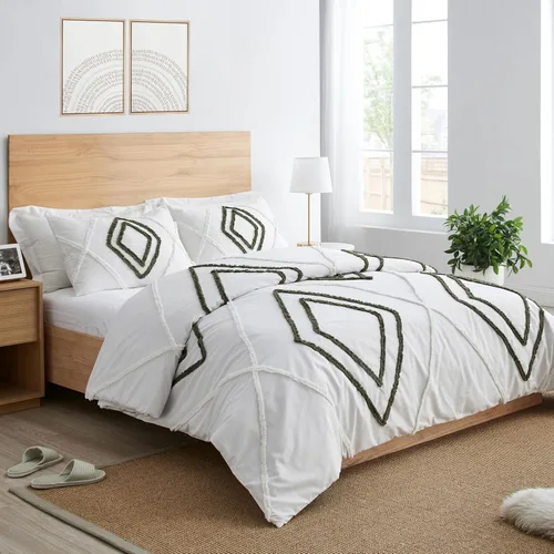 Sweet Jojo Designs 3-Piece Duvet Cover Queen Size (Cotton Boho Arrow) for Girls/Boys, Teen, Kids Full Size Bedding, Bed in a Bag incl. Duvet Case &
