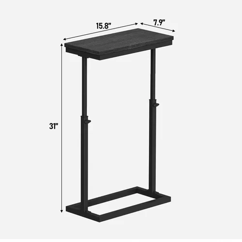 Vista 9 de TUTOTAK Mesa Auxiliar, Mesa Lateral, Mesa Alta para Sofá, Mesa de Sofá, Sala de Estar, Dormitorio, Negro TB01BK083