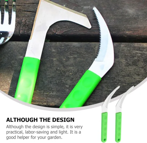 Vista 3 de Yardwe Herramienta de tracción Manual Deshierbe Serrated Edge Gardening Scythes para Herramientas de Agricultura