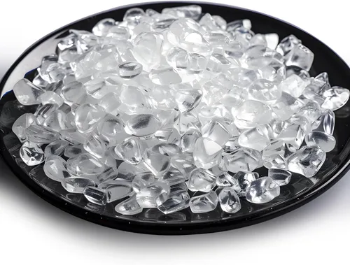 Vista 15 de Chips de Cristal de Amazonita Pulida 200 Piezas - 0.3" 10 oz Chips de Piedra Pulida Chips de Piedras de Vidrio Marino Triturado Piedras de Cristal