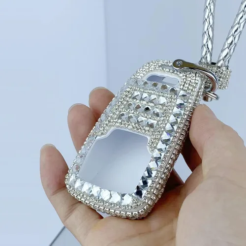 Vista 4 de Funda protectora de lujo brillante con diamantes de imitación para llave inteligente Audi A4 Q7 Q5 TT A3 A6 SQ5 R8 S5