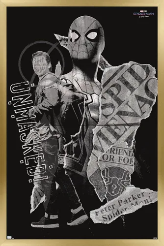 Vista 18 de Trends International Marvel Spider-Man: No Way Home - Póster de pared desenmascarado, 22.4 pulgadas de largo x 14.7 pulgadas, versión enmarcada