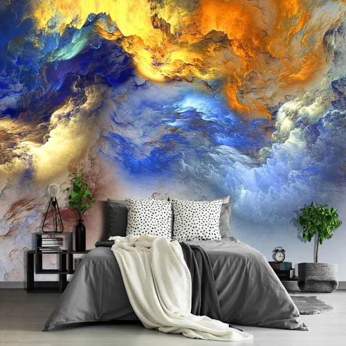 Vista 114 de Papel tapiz espacial 3D de nave espacial para dormitorio, murales de pared extra grandes, mural de sofás de sala de estar, 151 x 105 pulgadas