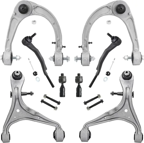 Vista 208 de Detroit Axle - Kit de brazos de control delanteros 2WD de 8 piezas para Ford F-150 Lincoln Mark LT 05-08, 4 brazos de control superior e inferior