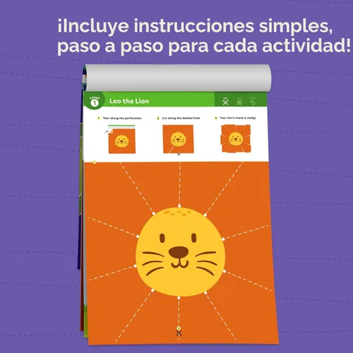 Vista 7 de Skillmatics Libro de actividades de habilidades de tijera, recortar, 25 actividades de corte para preescolares, kit de manualidades de fieltro, 2