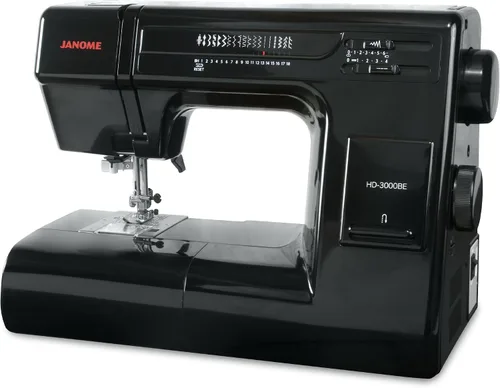 Vista 9 de Máquina de coser Janome Heavy Duty HD-3000 Black Edition con kit de acolchado de bonificación de 6 piezas