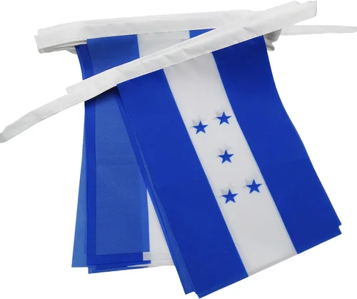 Vista 50 de Guatemala 19.7 ft BUNTING Flag 20 banderas 9'' x 6'' - Banderas de cuerda guatemalteca 5.9 x 8.3 in - AZ FLAG