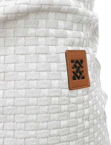 Vista 6 de Zaitun Sudadera con capucha de manga corta para hombre, suéter casual de punto gofre