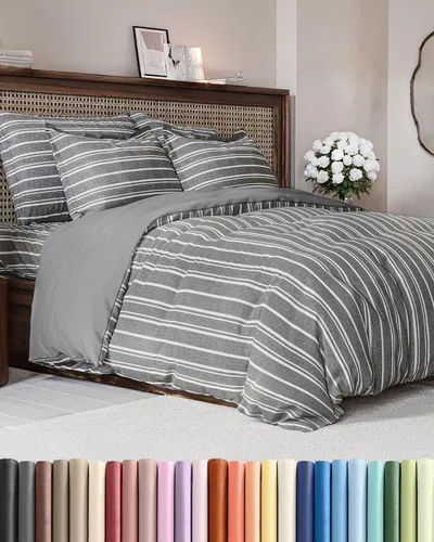 Vista 72 de Juego de funda de edredón tamaño Queen - Funda de edredón extra suave tamaño Queen 90 x 90 con 2 fundas de almohada - Ropa de cama de hotel de lujo