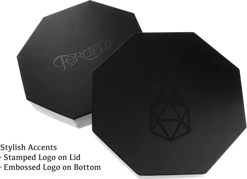 Vista 3 de Forged Dice Co. Redondel para dados Charola para tirar y guardar dados Compatible con todos los juegos de dados, D&D y RPG