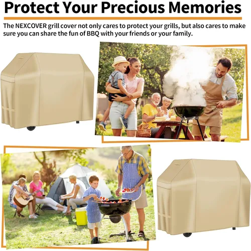 Vista 7 de NEXCOVER Funda para parrilla de gas para barbacoa, 60 pulgadas, impermeable, resistente, resistente a la decoloración y a la intemperie, se adapta a