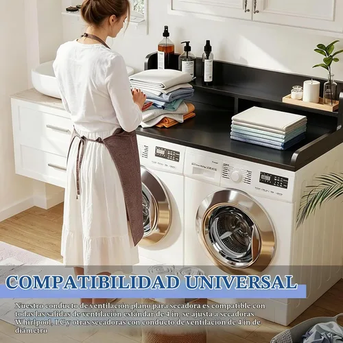 Vista 7 de Periscope - Rejilla de ventilación de secadora ajustable de acero inoxidable de 0-5 pulgadas, kit de conector 84049, adaptador de manguera