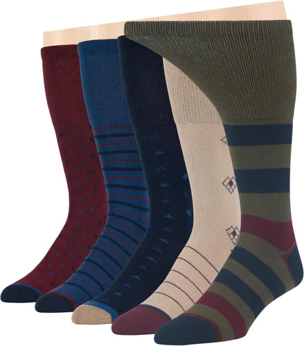 Vista 19 de 7BIGSTARS KINGDOM Men Diabetic Non-Binding Fashion Cotton Socks-5 Pack Large/XL