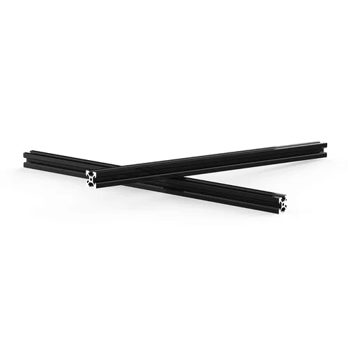 Vista 3 de 4 unids 2020 V tipo perfil de aluminio 19.685 in marco de extrusión negro anodizado riel lineal europeo para impresora 3D