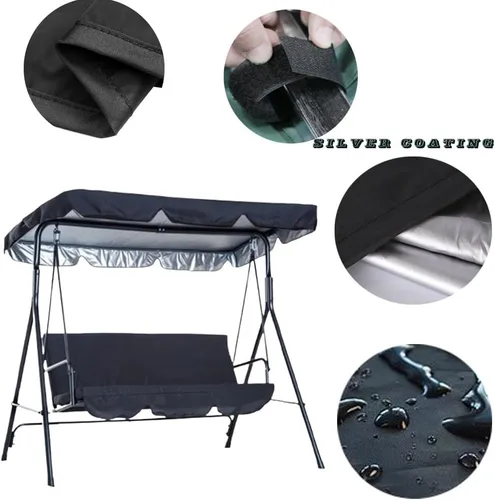 Vista 3 de Cubierta de repuesto para toldo de columpio, toldo de repuesto para columpio de patio al aire libre, cubierta de repuesto para toldo de columpio