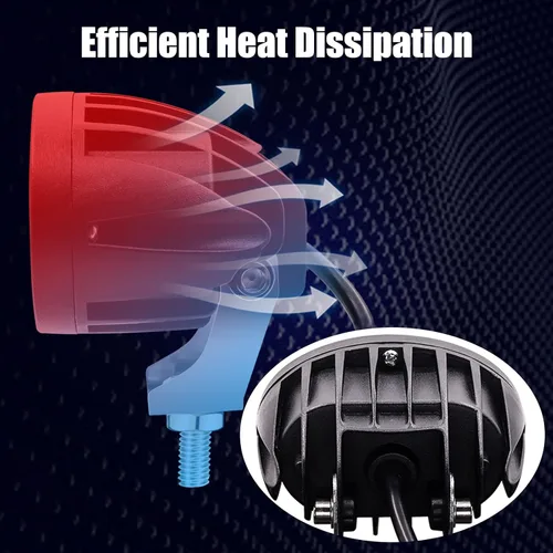 Vista 4 de Luz de seguridad azul de la carretilla elevadora 20W, luz de advertencia de seguridad de la carretilla elevadora del almacén luces 12-80V 2PCS