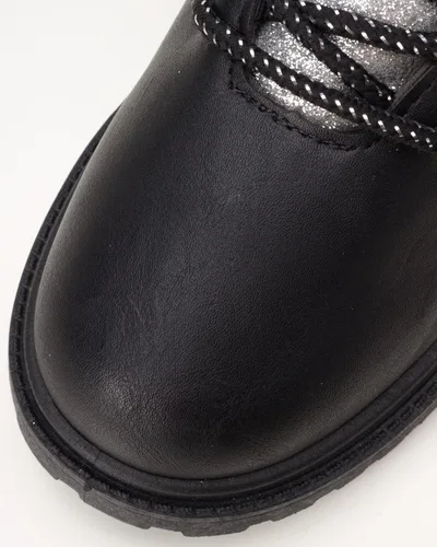 Vista 5 de bebe Botas de invierno para niñas botas de trabajo resistentes al agua con puños de sherpa y purpurina