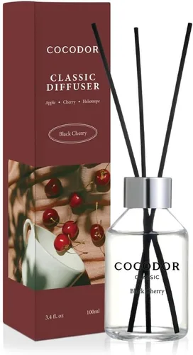 Vista 9 de Cocod'or - Difusor clásico de varillas de junco/Brisa de abril/3.4 oz (100 ml)/1 paquete de fragancias, aceite esencial en barra para difusor, juego