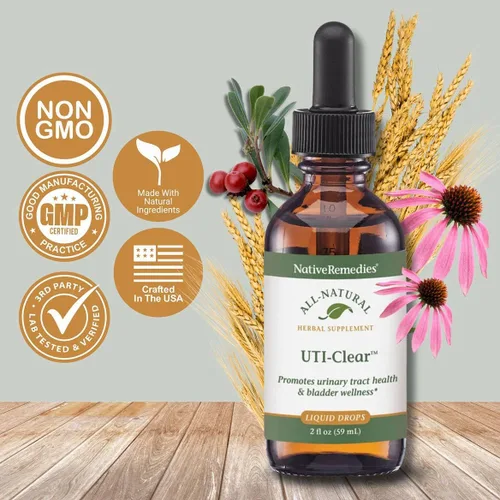 Vista 2 de Native Remedies UTI-Clear para la salud del tracto urinario y la vejiga, 2.0 fl oz