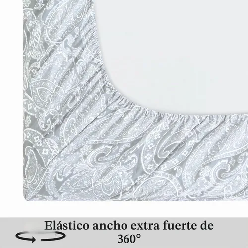 Vista 5 de KACEMOO Juego de sábanas Queen de 4 piezas con estampado floral beige, juego de sábanas bohemias de microfibra con bolsillo profundo, lujosas Beige