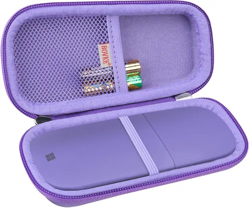 Vista 5 de BOVKE Funda protectora de repuesto para Microsoft Arc Touch Wireless Mouse Duro EVA a prueba de golpes Bolsa de almacenamiento de viaje Bolsa