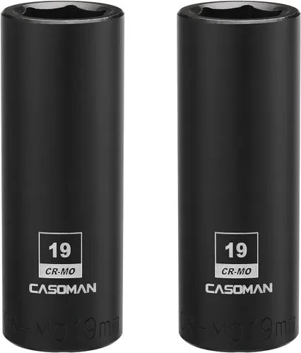 Vista 34 de CASOMAN Enchufe de impacto de 6 PT de 1/2 pulgada x 1.417 in de profundidad, CR-MO, 1/2 pulgada de transmisión de 6 puntos para una fácil extracción