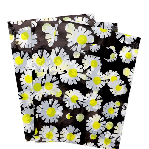 Vista 28 de Joyhey 100 bolsas de plástico de 5.8 x 7.8 pulgadas, bolsas de boutique con asas troqueladas, color negro, gracias