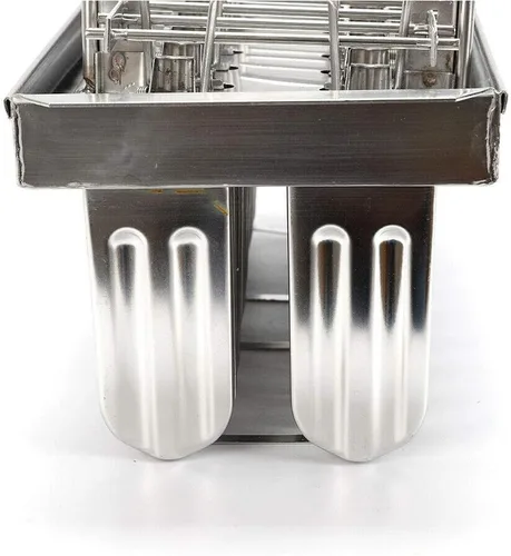 Vista 5 de Moldes de paletas de acero inoxidable, moldes de paletas de hielo, máquina de paletas con estante, molde de helado de congelación rápida, soporte