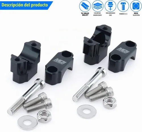 Vista 6 de 1 1/8" Elevadores de manillar para motocicleta y bicicleta de cross, abrazaderas de 28 mm para montar en manillar para bicicleta de cross de 110 cc