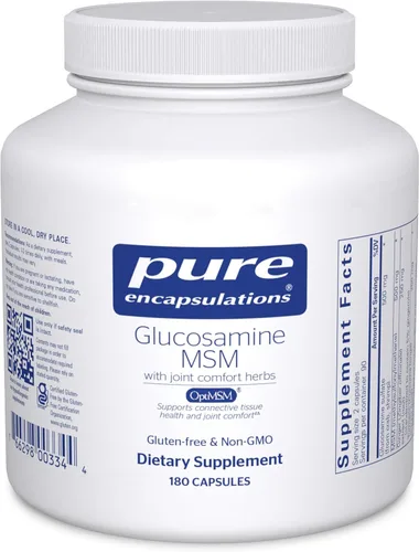 Pure Encapsulations Glucosamina MSM | Suplemento para apoyo articular, movilidad, comodidad, salud del cartílago y tejido conectivo* | 180 cápsulas