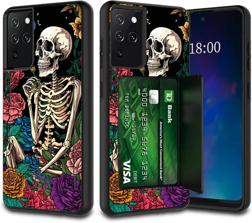 Vista 16 de Funda tipo cartera negra con diseño de gato y luna para Samsung Galaxy S21 Ultra (6.8"), Galaxy S30 Ultra Wallet Funda para teléfono, tarjetero