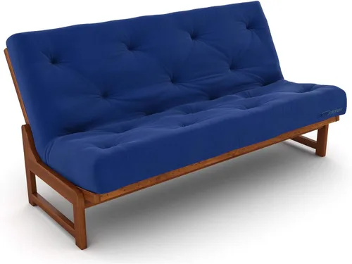 Vista 103 de Nirvana Futons Colchón de futón completo de 6 pulgadas, sarga azul marino, fabricado en Estados Unidos
