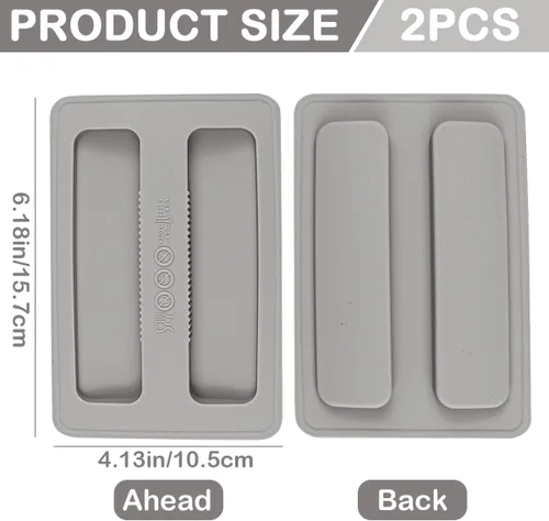 Vista 2 de 2 tapas de silicona para tostadora, cubierta de suciedad para tostadora, protector superior para máquina de pan, máquina de sándwich (gris)