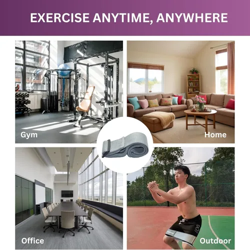 Vista 5 de Adjustable Fabric Resistance Bands, Non-Slip Exercise Bands for Men and Women, Perfect Workout Bands for Glutes and Lower Body Training - 1 Pack