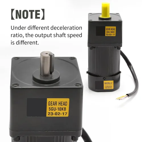 Vista 2 de Motor reductor de engranajes variable ajustable de 90 W 110 V, motor de engranajes de CA con controlador de velocidad, motor eléctrico de reducción