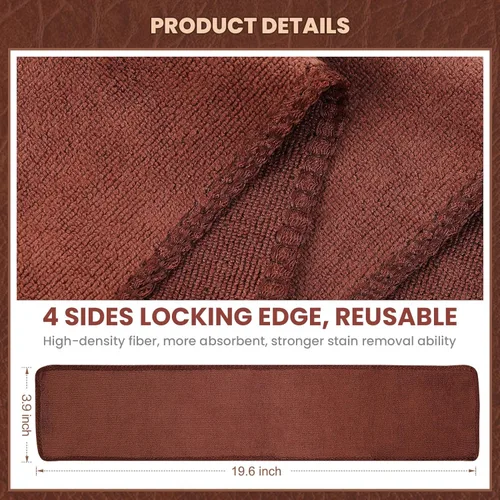 Vista 2 de 10 piezas de kit de paños para pulir zapatos con aplicadores para brillo, paños de limpieza para zapatos de cuero y botas, paños de microfibra