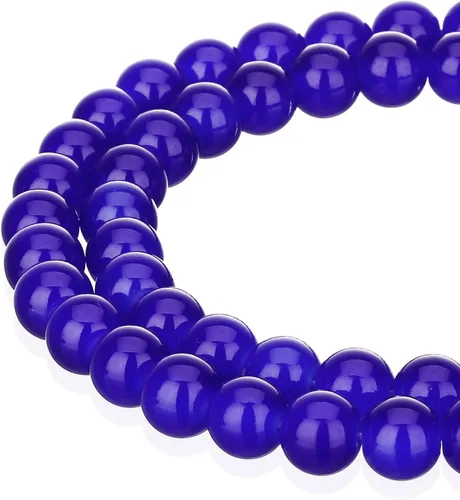 Vista 12 de RUBYCA 1 hebra 10MM Jade imitación ronda pintado recubierto de cuentas de vidrio DIY fabricación de joyas bebé rosa