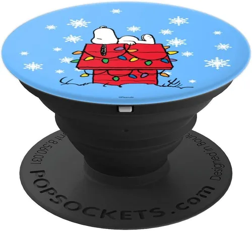 Vista 4 de Peanuts Holiday Snoopy - Luces para casa de perros, con agarre y soporte para teléfonos y tabletas
