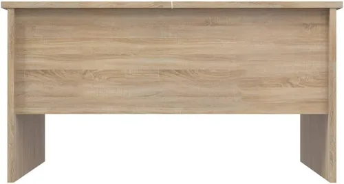 Vista 6 de Mesa auxiliar, mesa de centro emergente, juego de mesa auxiliar adecuada para sala de estar, oficina, balcón, sala de estar familiar, roble Sonoma