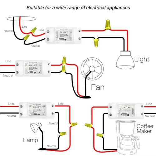 Vista 7 de Interruptor inteligente inalámbrico de 10 A, interruptor de luz Wi-Fi compatible con Alexa y Google Home y SmartThings, certificado FCC, no requiere