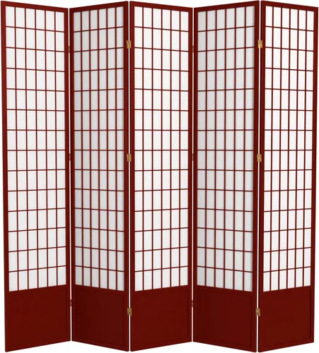 Vista 13 de Red Lantern Pantalla Shoji de 7 pies de alto, color natural, 8 paneles