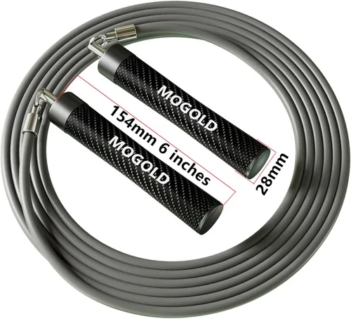 Vista 3 de Cuerdas de Saltar con Peso de 1 Libra para Mujeres y Hombres con Cable de Cuerda de Saltar de 1/2 Libra y Mangos de Cuero Más Gruesos