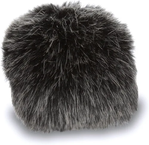 Vista 2 de Bernat Pompón de piel sintética, 3 pulgadas, visón negro